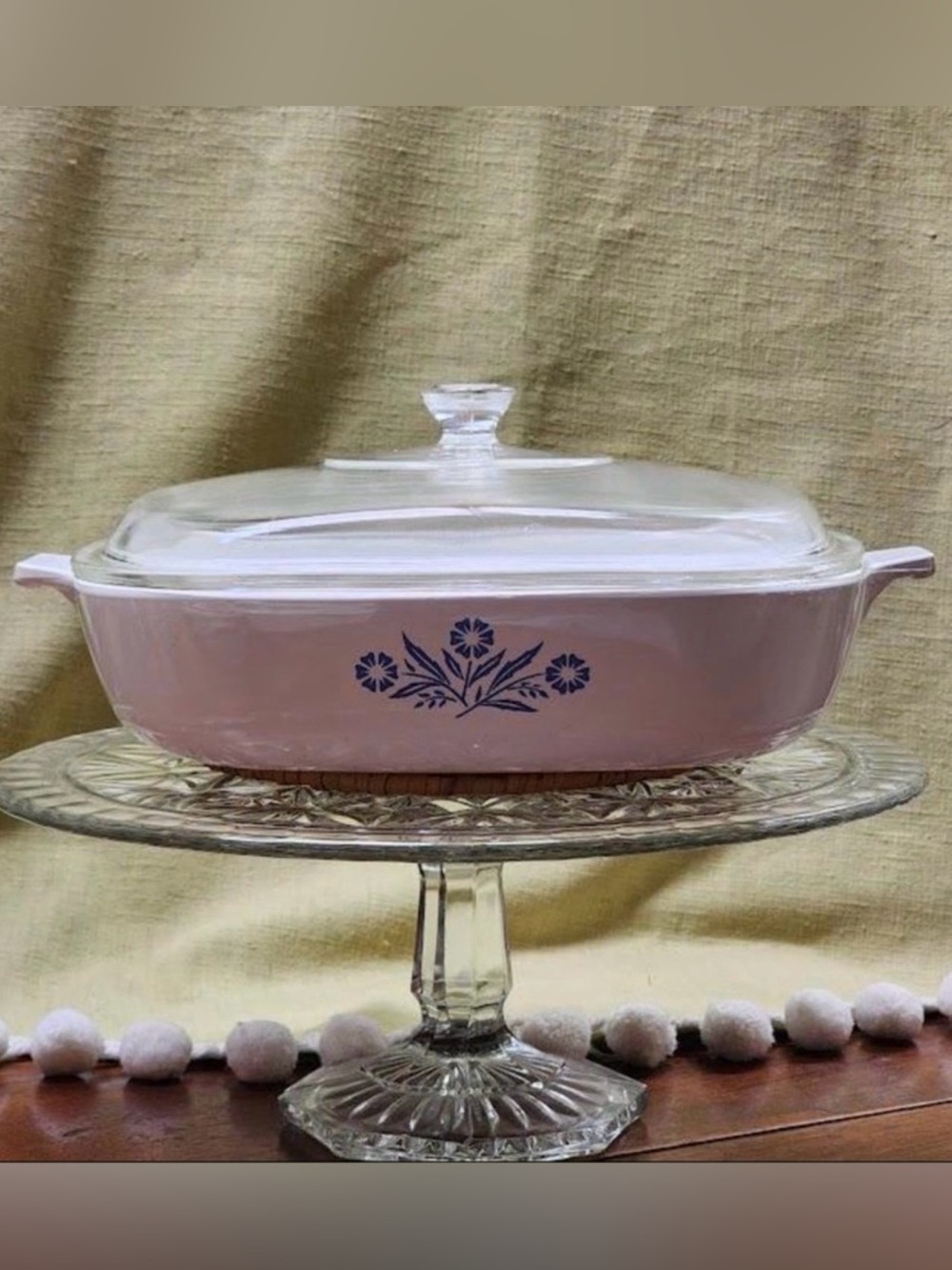 ✨💙 RARE 1966-1969 CorningWare Blue Cornflower 10 Inch Casserole with Lid P-B-10